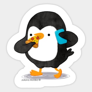 Busy Penguin Sticker